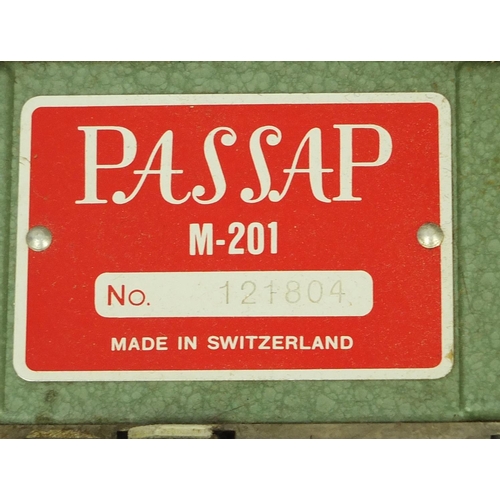 596 - Vintage Swiss Passap knitting machine with instruction