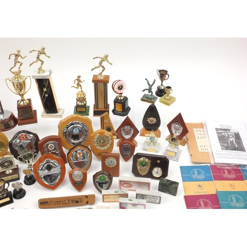 143 - Large collection of athletics medals, trophy's and ephemera, predominately relating to Judith Ellen ... 