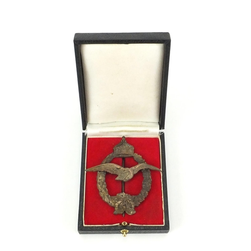 285 - German Military interest pilots badge with fitted box