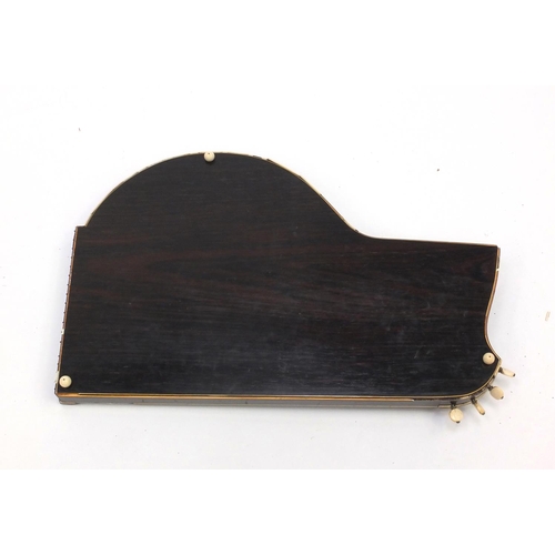 237 - 19th century rosewood and ivory zither by Anton Kiendl, with floral chased mounts and fitted case, l... 