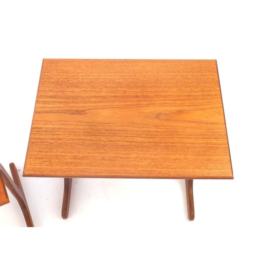 2070 - G plan nest of three teak tables, the largest 52cm high x 56cm wide x 40cm deep