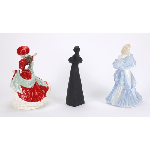 2337 - Three collectable figurines comprising Coalport, Catherine, Royal Doulton Peace HN2433 and Royal Dou... 