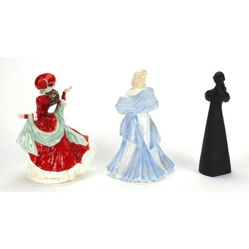 2337 - Three collectable figurines comprising Coalport, Catherine, Royal Doulton Peace HN2433 and Royal Dou... 