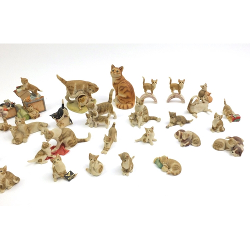 2238 - Sherratt & Simpson model cats including Happy Birthday and one with a rat, some with labels to the b... 