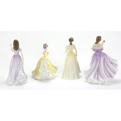 2334 - Four Royal Doulton figurines comprising Blossom HN4533, Lucy HN4459, Lisa HN4525 and Miniette HN4717... 