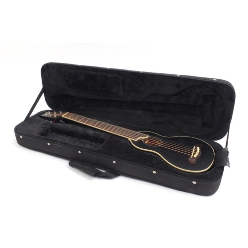 2851 - Washburn Rover travel guitar model RO1OB, with fitted case