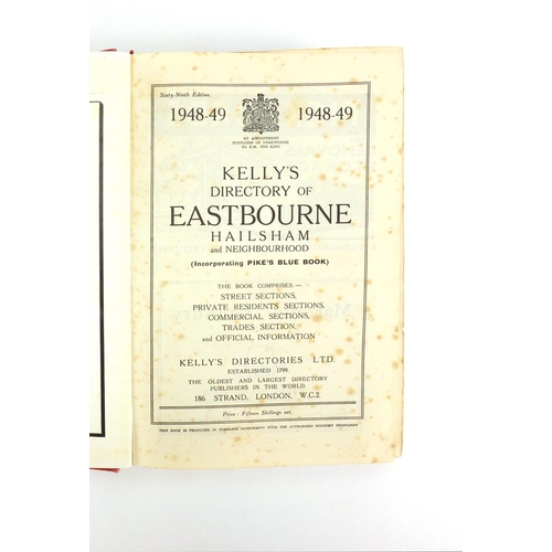 160 - Kelly's directory of Eastbourne, Hailsham and neighbourhood, five books, four hardback comprising 19... 