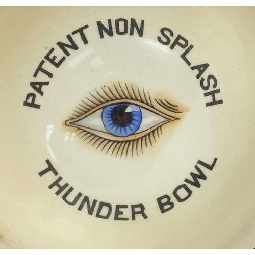 750 - Fielding's musical chamber pot 'Patent non splash thunder bowl' factory marks to the base, 12cm high... 