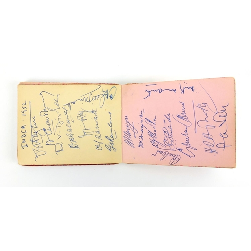 161 - 1950's/1960's good autograph album containing ink signatures, some sporting, including  Laurel and H... 