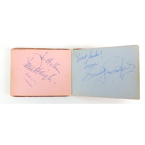 161 - 1950's/1960's good autograph album containing ink signatures, some sporting, including  Laurel and H... 