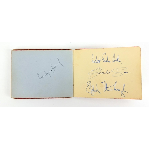 161 - 1950's/1960's good autograph album containing ink signatures, some sporting, including  Laurel and H... 