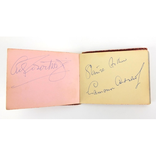 161 - 1950's/1960's good autograph album containing ink signatures, some sporting, including  Laurel and H... 