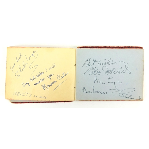 161 - 1950's/1960's good autograph album containing ink signatures, some sporting, including  Laurel and H... 