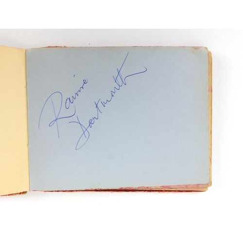 161 - 1950's/1960's good autograph album containing ink signatures, some sporting, including  Laurel and H... 