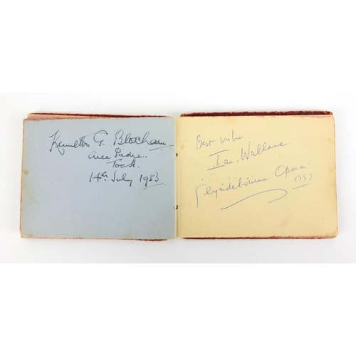 161 - 1950's/1960's good autograph album containing ink signatures, some sporting, including  Laurel and H... 