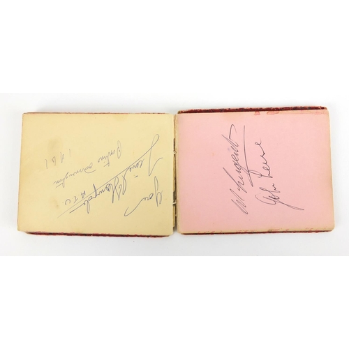 161 - 1950's/1960's good autograph album containing ink signatures, some sporting, including  Laurel and H... 