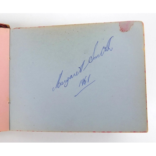 161 - 1950's/1960's good autograph album containing ink signatures, some sporting, including  Laurel and H... 