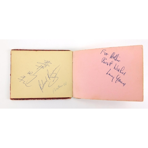 161 - 1950's/1960's good autograph album containing ink signatures, some sporting, including  Laurel and H... 