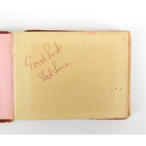 161 - 1950's/1960's good autograph album containing ink signatures, some sporting, including  Laurel and H... 