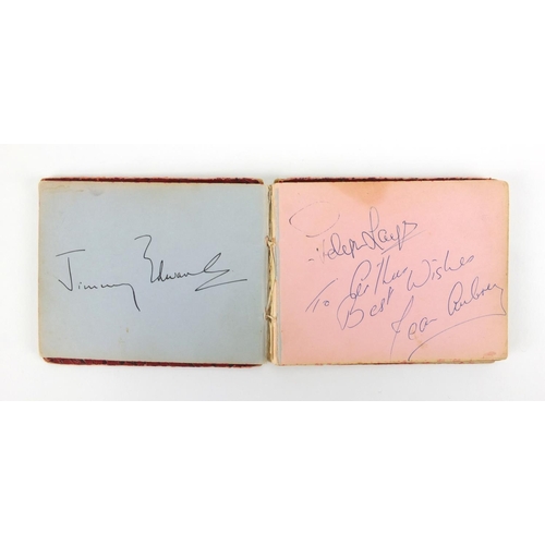 161 - 1950's/1960's good autograph album containing ink signatures, some sporting, including  Laurel and H... 