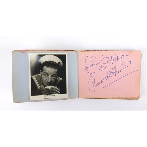 161 - 1950's/1960's good autograph album containing ink signatures, some sporting, including  Laurel and H... 