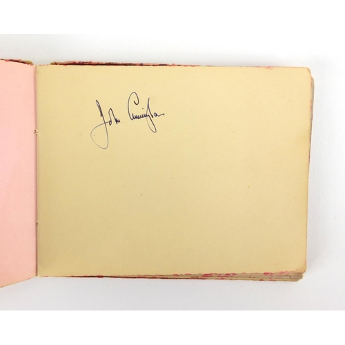 161 - 1950's/1960's good autograph album containing ink signatures, some sporting, including  Laurel and H... 