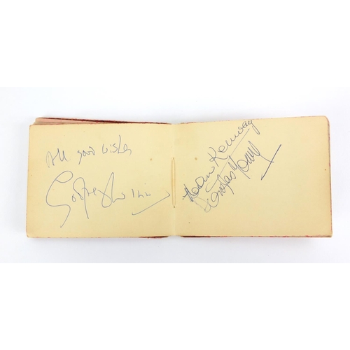 161 - 1950's/1960's good autograph album containing ink signatures, some sporting, including  Laurel and H... 