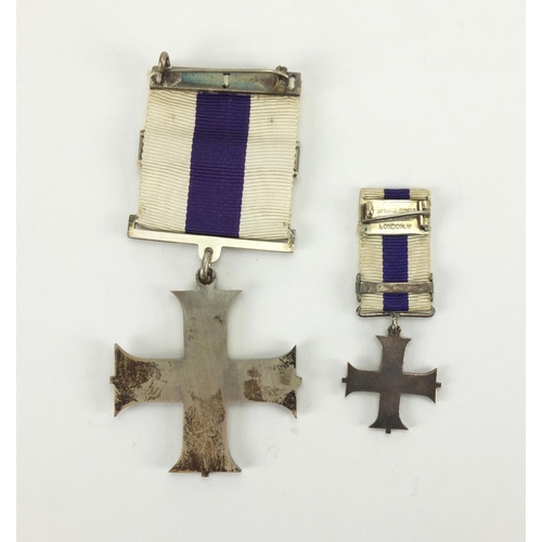 242 - British Military Military Cross reputedly awarded to FREDERICK JAMES KIRBY with dress medal, the med... 