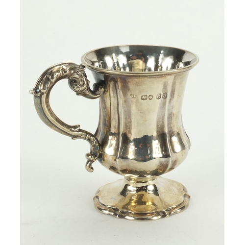 812 - Georgian silver Christening cup of fluted form, R.H London 1809, 8cm high, approximate weight 107.5g