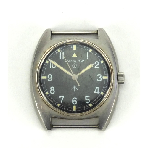 307 - Military interest Hamilton wristwatch with luminous hands, numbered 523-8290 W10-6645-99 18302/73 to... 