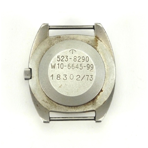 307 - Military interest Hamilton wristwatch with luminous hands, numbered 523-8290 W10-6645-99 18302/73 to... 