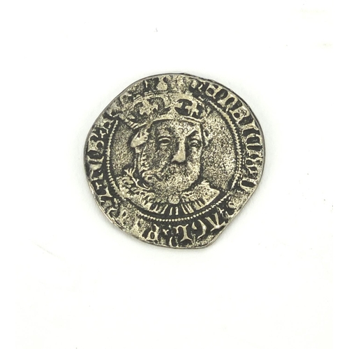 198 - **WITHDRAWN FROM SALE** Henry VIII silver groat, 2.5cm in diameter, approximate weight 3.6g