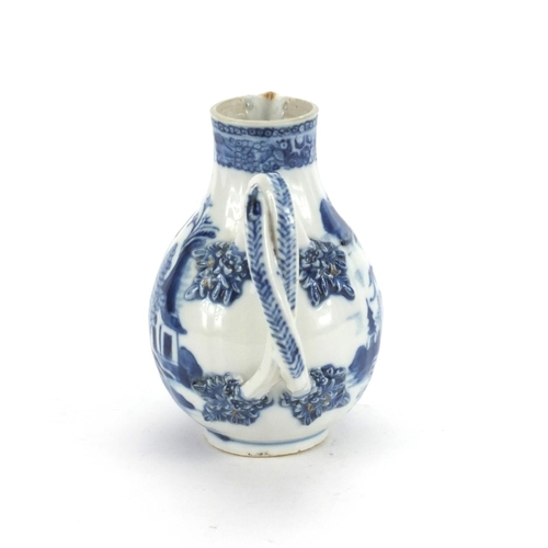 507 - 18th century Chinese blue and white porcelain sparrow beak jug, hand painted with willow pattern 11.... 