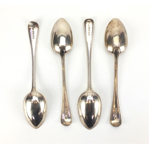 882 - Set of four Charles Boyton Victorian silver spoons, London 1863, 22.5cm long, approximate weight 347... 