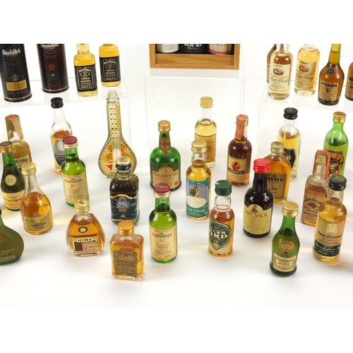 2259 - Collection of alcohol miniatures predominantly whiskey examples, including Glenfiddich, Chivas Regal... 