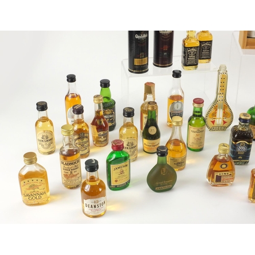 2259 - Collection of alcohol miniatures predominantly whiskey examples, including Glenfiddich, Chivas Regal... 