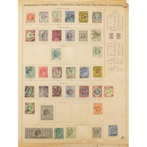 170 - Victorian and later British and World stamps housed in an album, including penny black, penny reds a... 