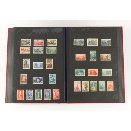 171 - French stamps various denominations, housed in an album