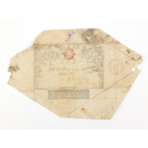 173 - 19th century postal history letter with Hadleigh penny post stamp, dated Ju 23 1840