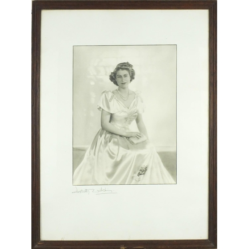 1248 - Dorothy Wilding - Pencil signed black and white photographs, Princess Elizabeth, stamp and numbered ... 