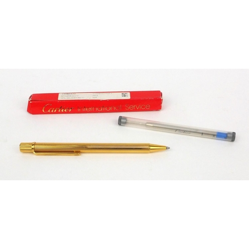 95 - Cartier gold plated ballpoint pen with refill