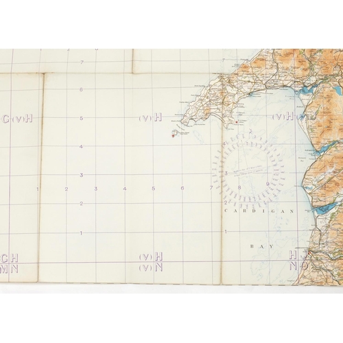 315 - Eleven British Military World War II Royal Air Force addition pilots maps, for official use only, po... 