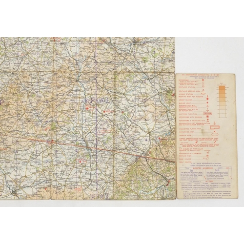 315 - Eleven British Military World War II Royal Air Force addition pilots maps, for official use only, po... 