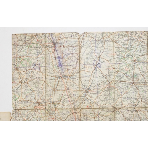 315 - Eleven British Military World War II Royal Air Force addition pilots maps, for official use only, po... 