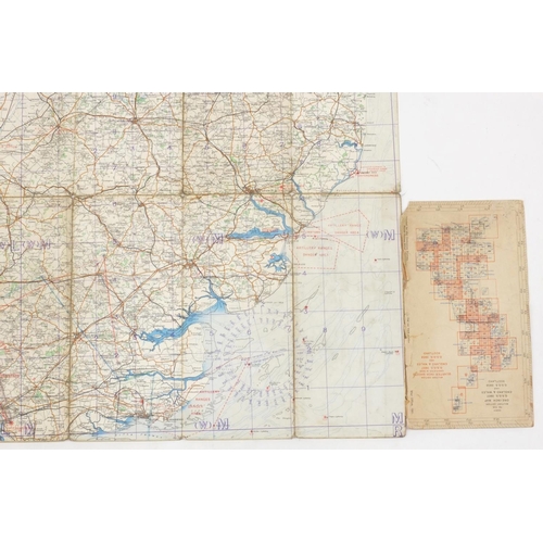 315 - Eleven British Military World War II Royal Air Force addition pilots maps, for official use only, po... 