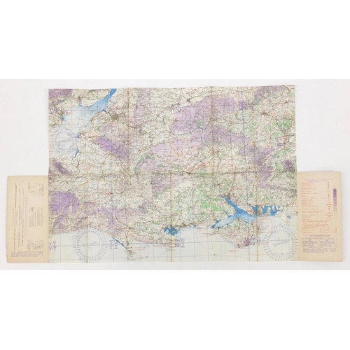 315 - Eleven British Military World War II Royal Air Force addition pilots maps, for official use only, po... 