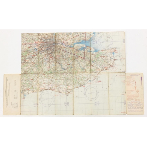 315 - Eleven British Military World War II Royal Air Force addition pilots maps, for official use only, po... 