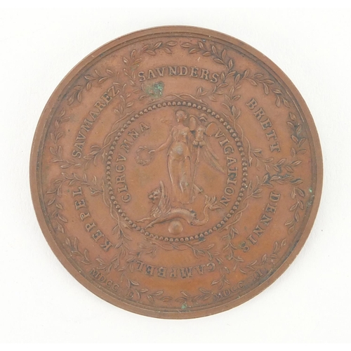 230 - George Lord Anderson commemorative bronze medallion, 4.3cm in diameter, approximate weight 24.1g