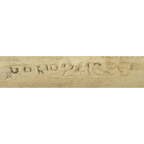 86 - Present from Weston-super-Mare clay pipe decorated with footballers, registration number 241693, imp... 