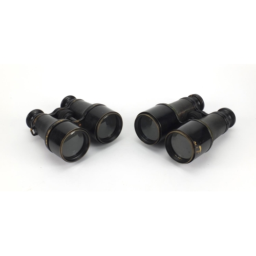 337 - Two pairs of Military interest binoculars comprising W Gregory & Co and Heath & Co. examples the Hea... 